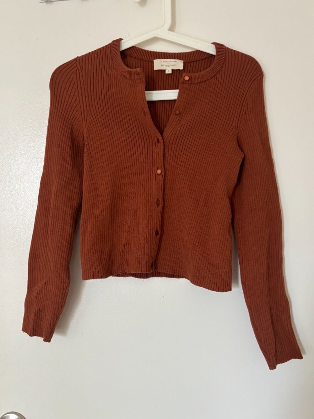 Sezane Kylie Cardigan Mahogany S - Picture 3 of 8